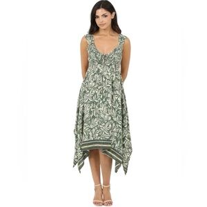 Angie green print dress